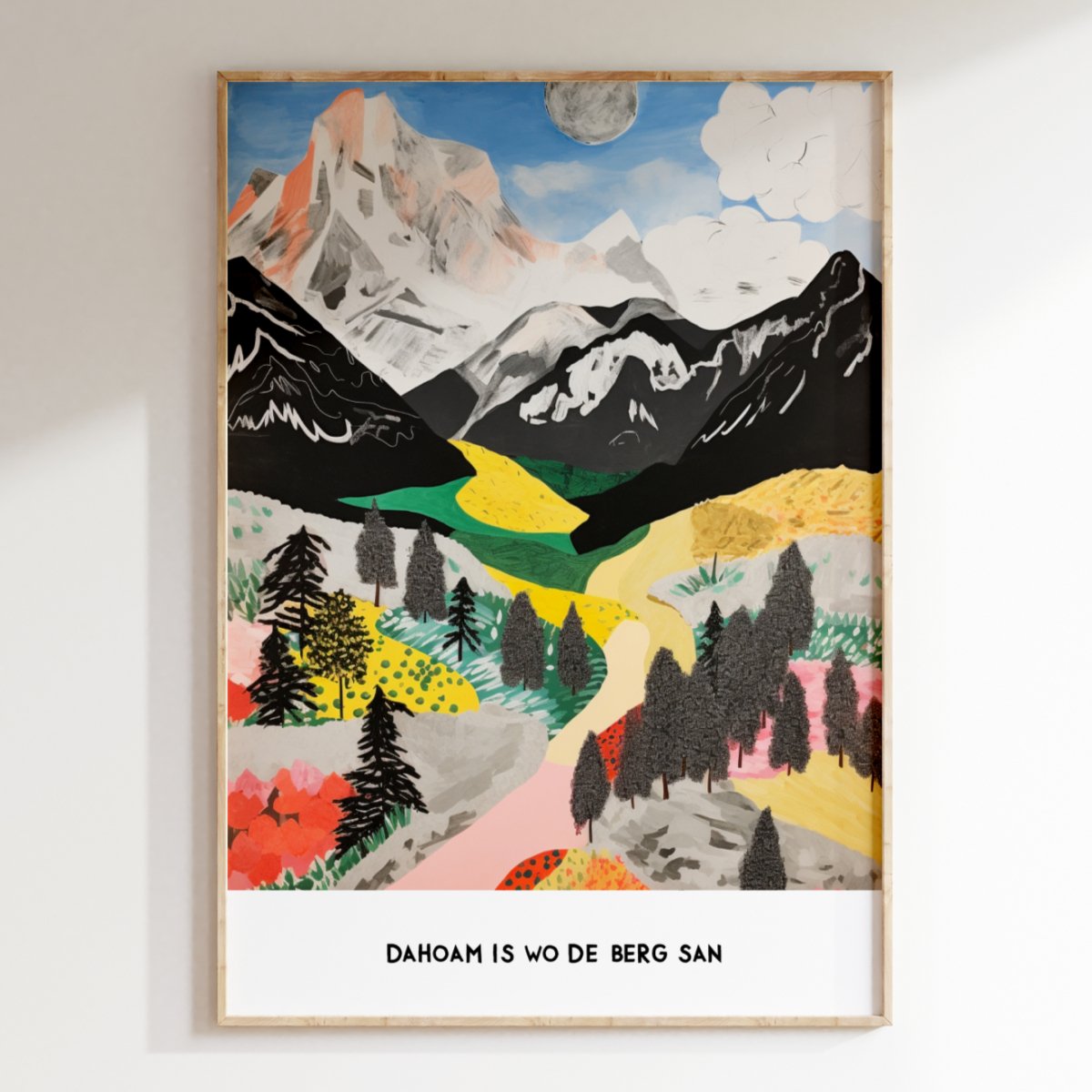 Dahoam is wo de Berg san Poster • bayerische Berge Poster • bayerisches Poster • Bavarian Lifestyle • Wanddekoration für Berg Fans - vonSUSI