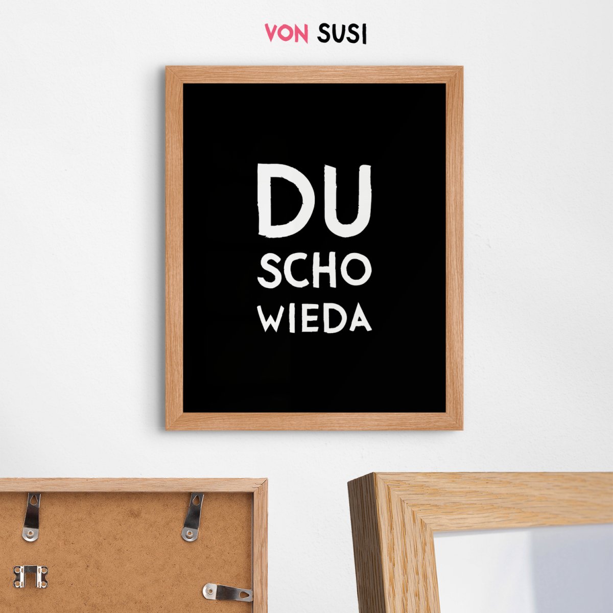 Du scho wieda Poster • bayrisches Poster in schwarz • bayerischer Spruch • lustige Wanddekoration &amp; Deko für Bayern mit Dialekt - vonSUSI