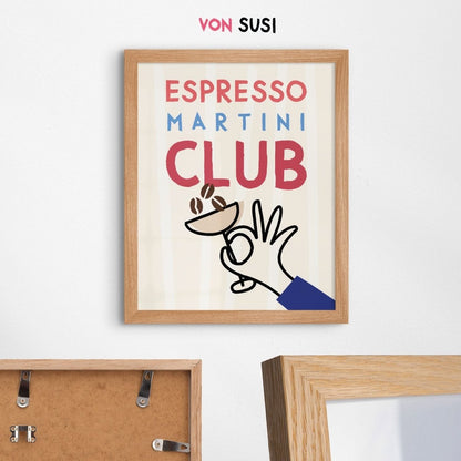 Espresso Martini Club Poster • lokal gedruckt in Museumsqualität - vonSUSI