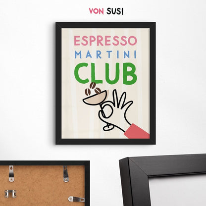 Espresso Martini Club Poster • lokal gedruckt in Museumsqualität - vonSUSI
