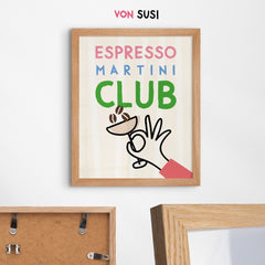 Espresso Martini Club Poster • lokal gedruckt in Museumsqualität - vonSUSI