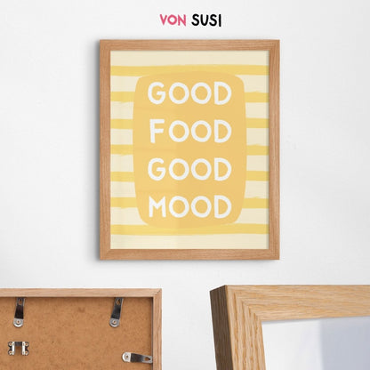 Good food good mood Poster mit Spruch für die Küche - vonSUSI