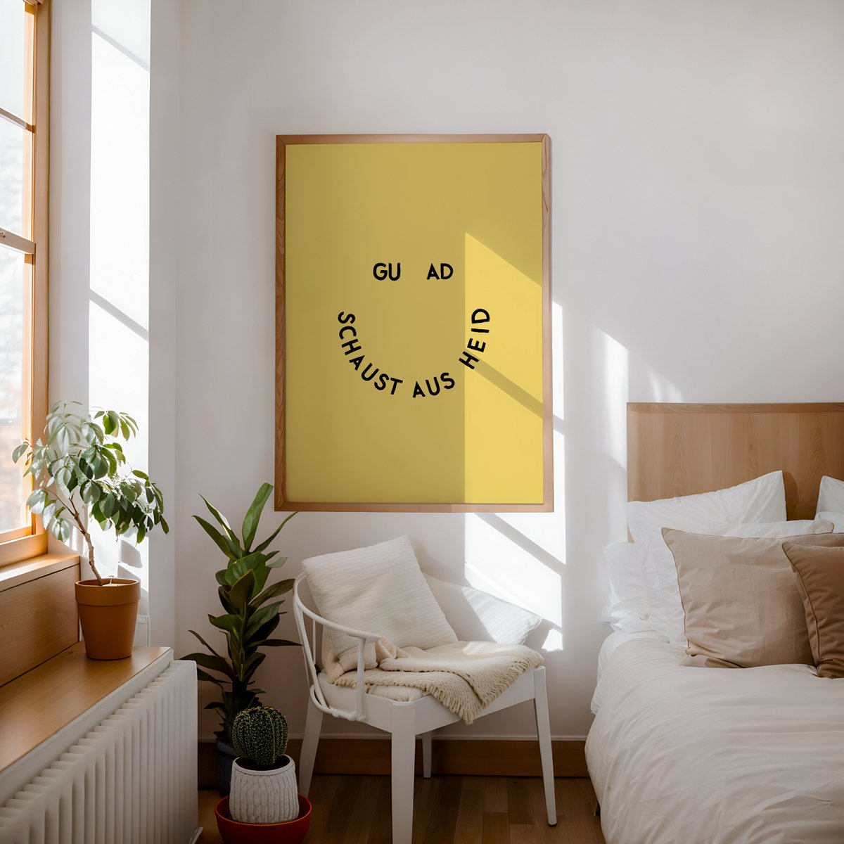 Guad schaust aus • bayrisches Poster mit humorvollem Spruch • Wanddeko • Kunstdruck - vonSUSI