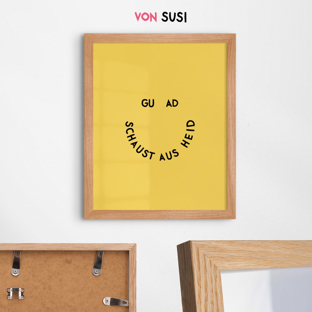 Guad schaust aus • bayrisches Poster mit humorvollem Spruch • Wanddeko • Kunstdruck - vonSUSI