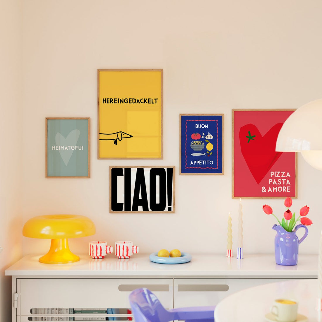 Heimatgfui Poster • bayerisches Plakat • bavarian lifestyle • Wanddekoration mint - vonSUSI
