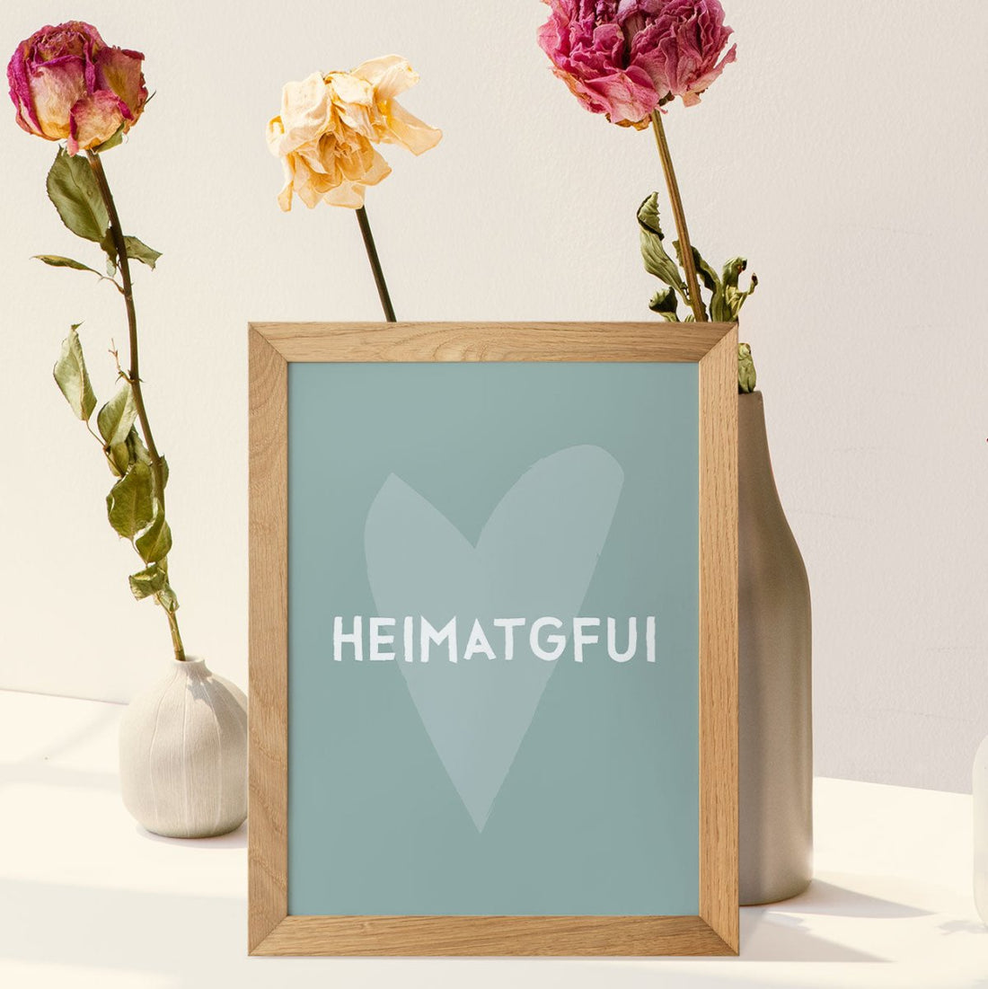 Heimatgfui Poster • bayerisches Plakat • bavarian lifestyle • Wanddekoration mint - vonSUSI