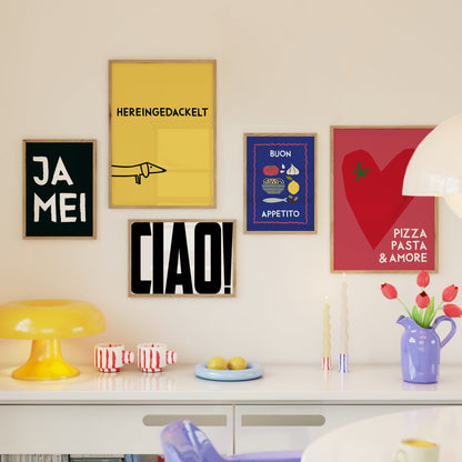 Dackelposter an meiner Galeriewand, perfekt als Geschenk