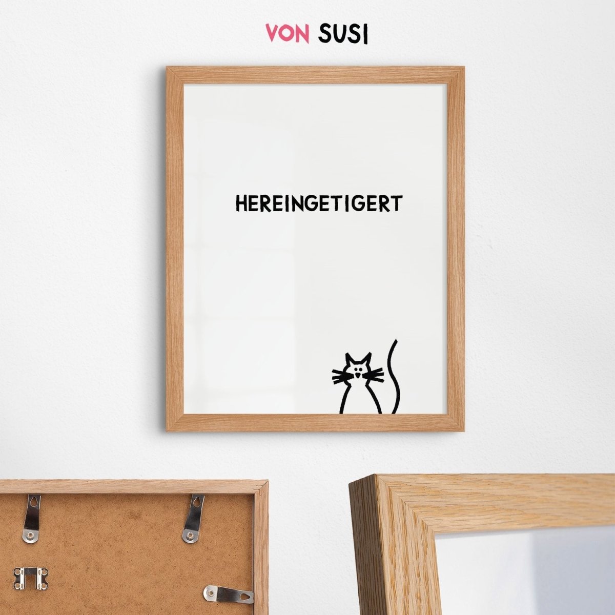 Hereingetigert Katzenposter für Katzenliebhaber - vonSUSI