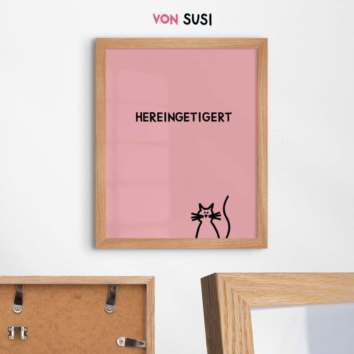 Hereingetigert Katzenposter für Katzenliebhaber - vonSUSI