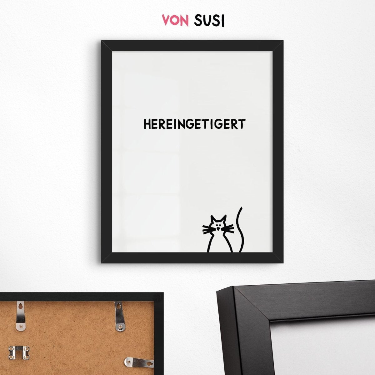 Hereingetigert Katzenposter für Katzenliebhaber - vonSUSI