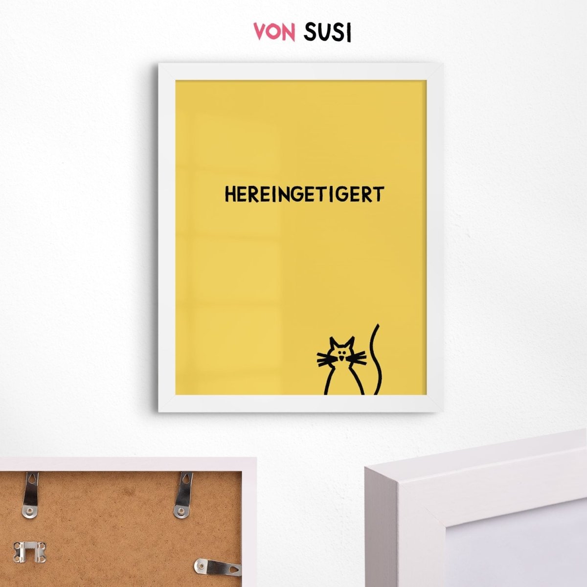 Hereingetigert Katzenposter für Katzenliebhaber - vonSUSI