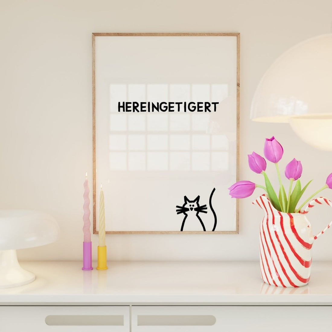 Hereingetigert Katzenposter für Katzenliebhaber - vonSUSI