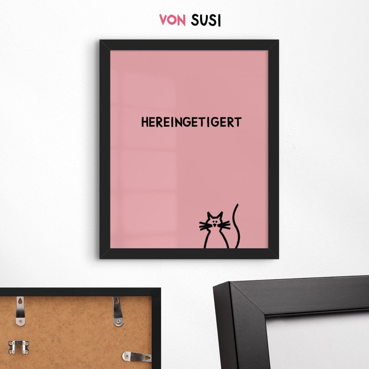 Hereingetigert Katzenposter für Katzenliebhaber - vonSUSI