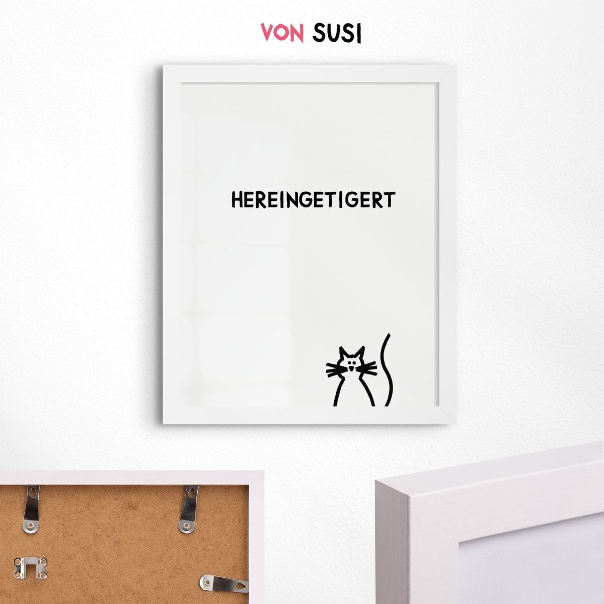 Hereingetigert Katzenposter für Katzenliebhaber - vonSUSI
