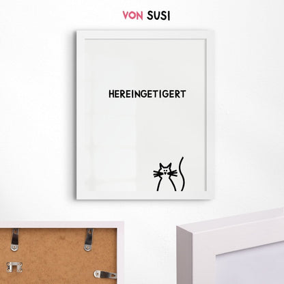 Hereingetigert Katzenposter für Katzenliebhaber - vonSUSI