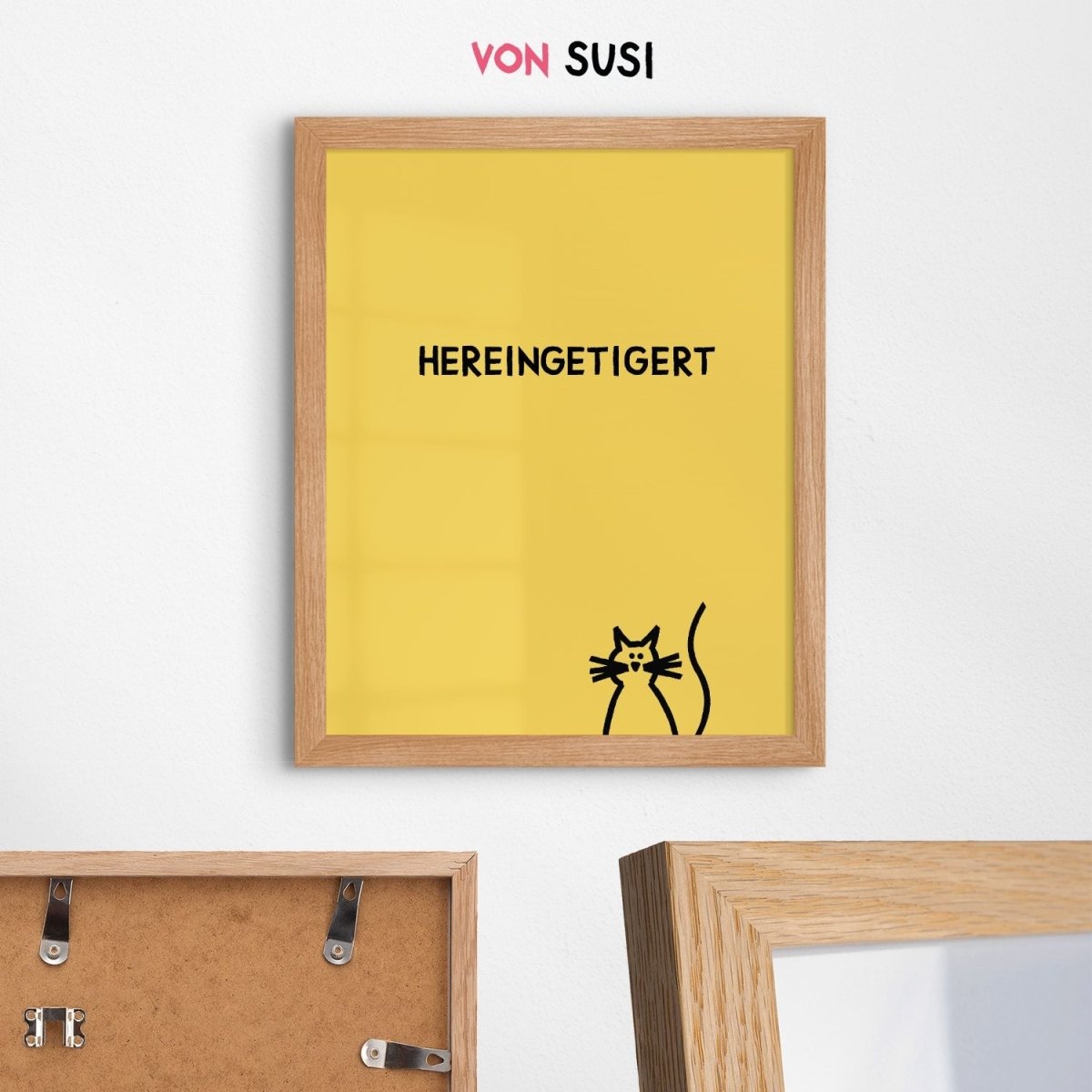 Hereingetigert Katzenposter für Katzenliebhaber - vonSUSI
