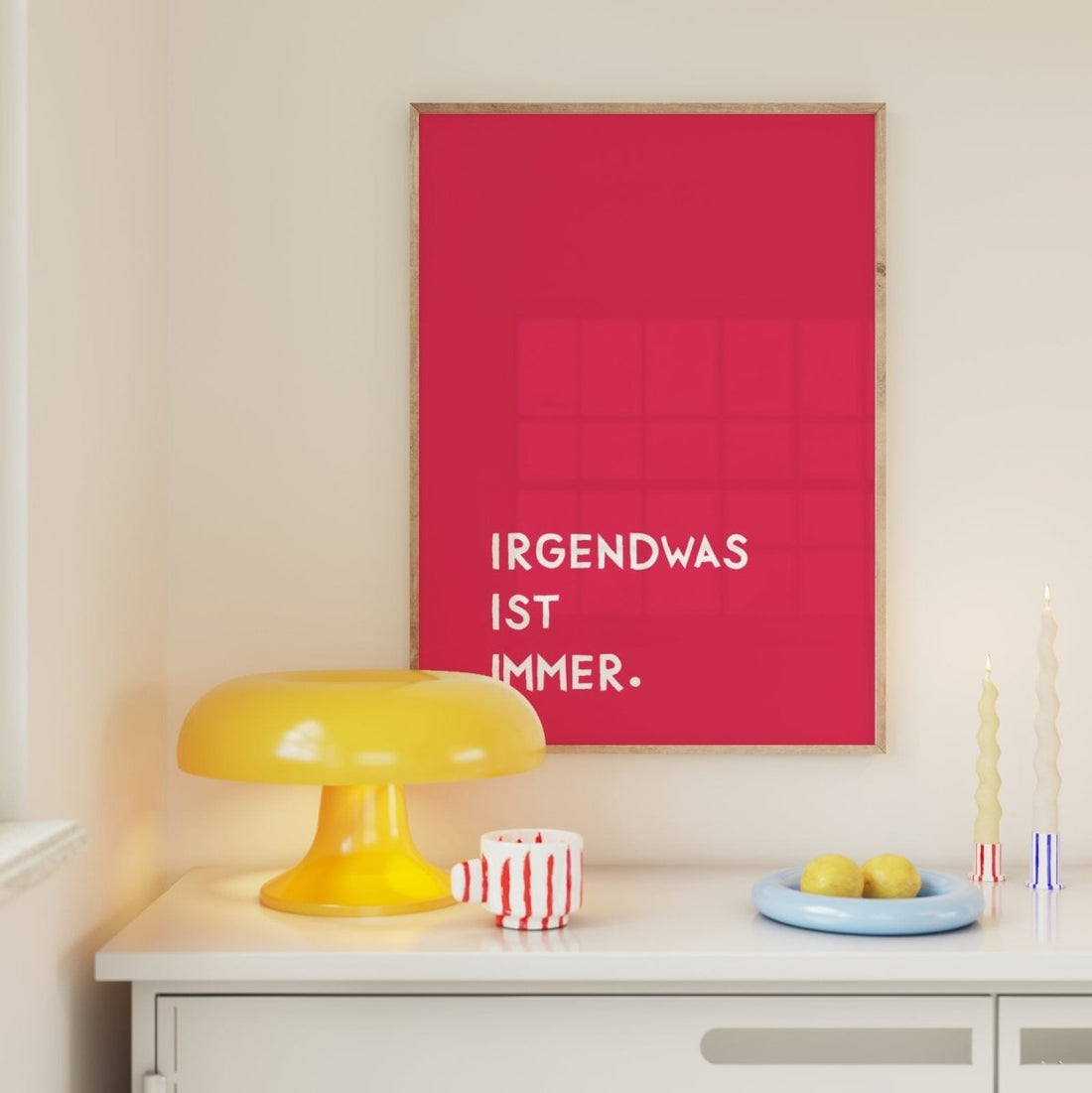 Irgendwas is immer Poster • Typografieposter mit Spruch - vonSUSI