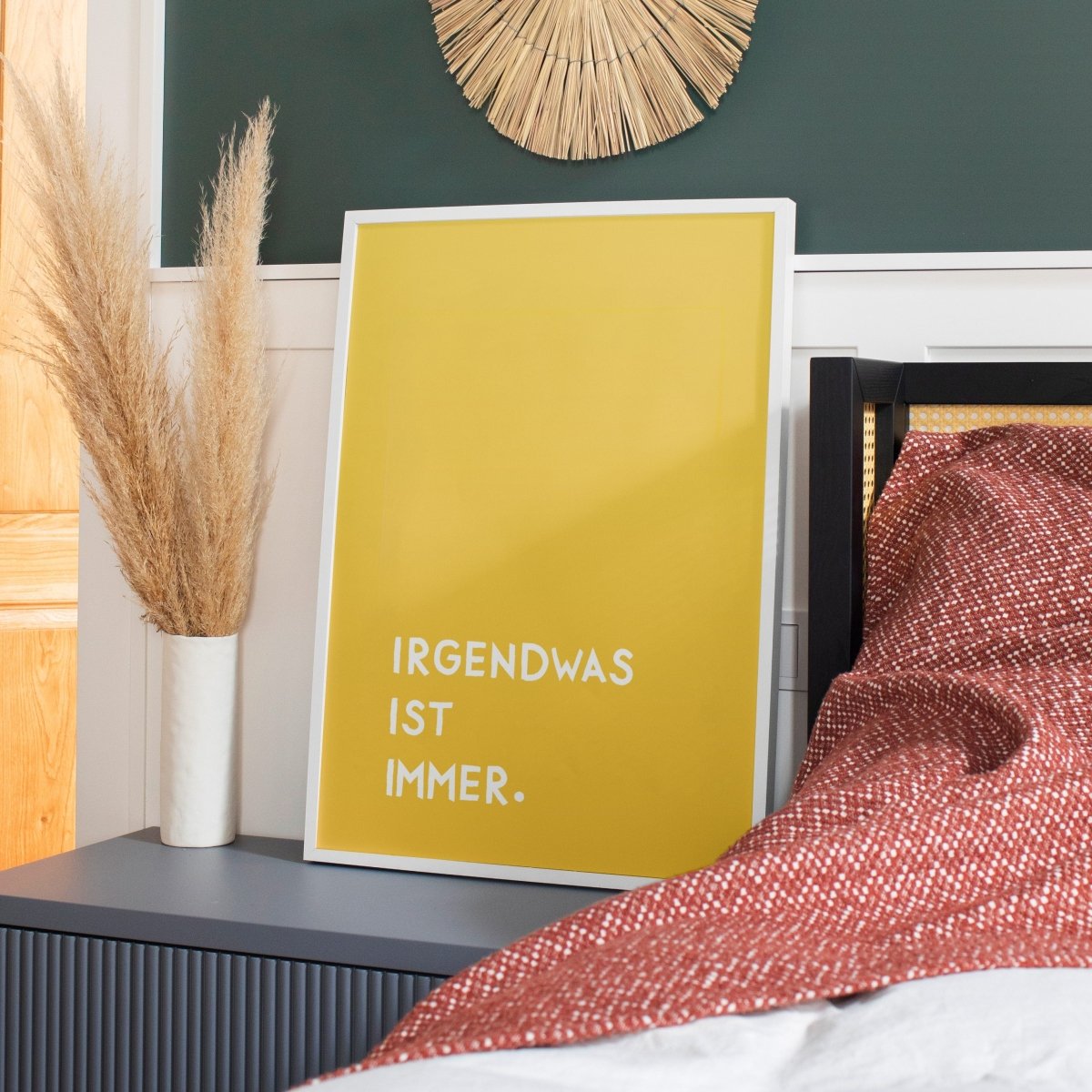 Irgendwas is immer Poster • Typografieposter mit Spruch - vonSUSI