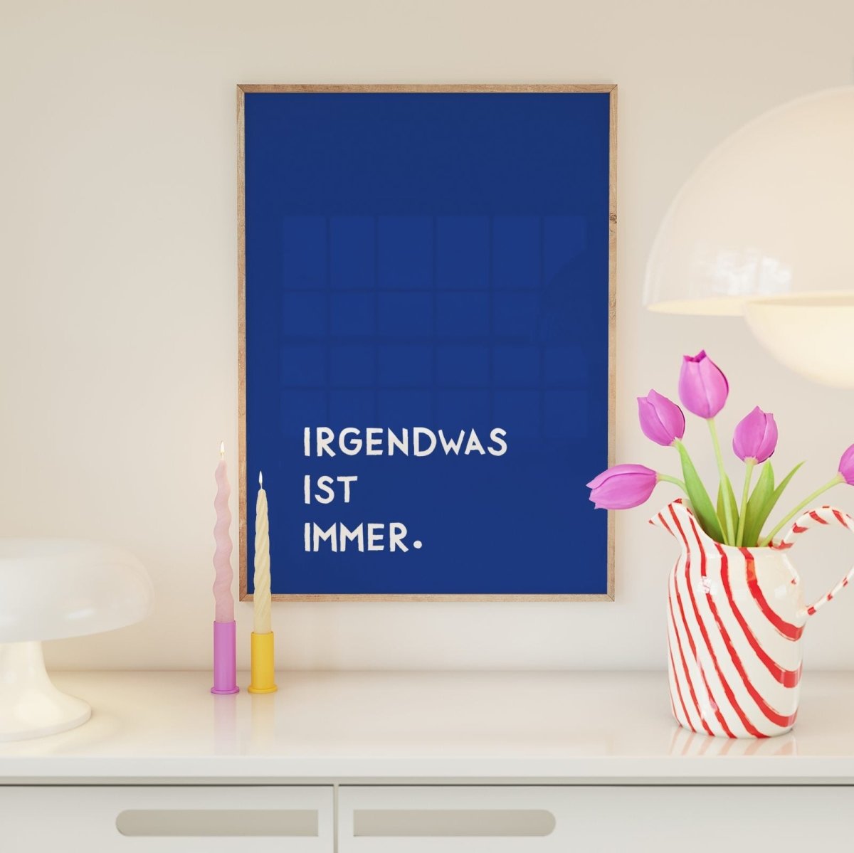 Irgendwas is immer Poster • Typografieposter mit Spruch - vonSUSI