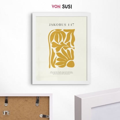 Jakobus 1:17 • christliches Poster • mit Bibelvers • Wanddeko für Gläubige • Geschenk zur Taufe oder Geburt - vonSUSI
