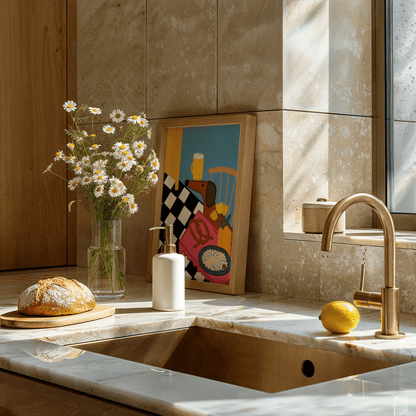 Küchenposter mit bayrischem Dackel und Brotzeit • handgezeichnet und exklusiv bei vonSUSI - vonSUSI