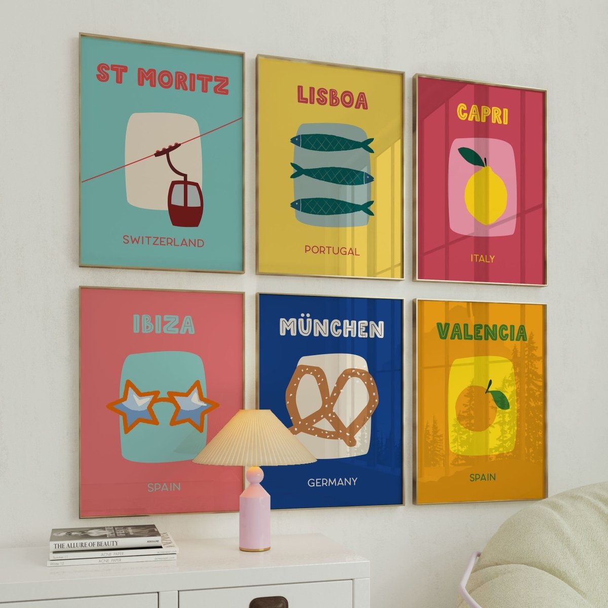 Lisboa Poster • Städteposter Lisboa Portugal • Lissabon Poster • Kunstdruck • Poster mit Fisch Motiv - vonSUSI