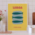 Lisboa Poster • Städteposter Lisboa Portugal • Lissabon Poster • Kunstdruck • Poster mit Fisch Motiv - vonSUSI