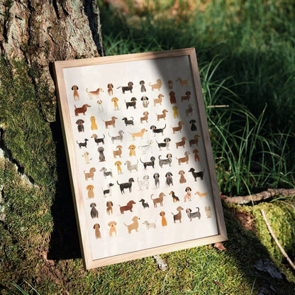 Lustiges Dackel Poster • Wandbild mit Hund • für Dackelliebhaber als Geschenk - vonSUSI