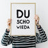 Lustiges Poster bayrisch "Du scho wieda" • bayrisches Typografie Poster • bayerischer Spruch • lustige Wanddekoration für Bayern mit Dialekt - vonSUSI