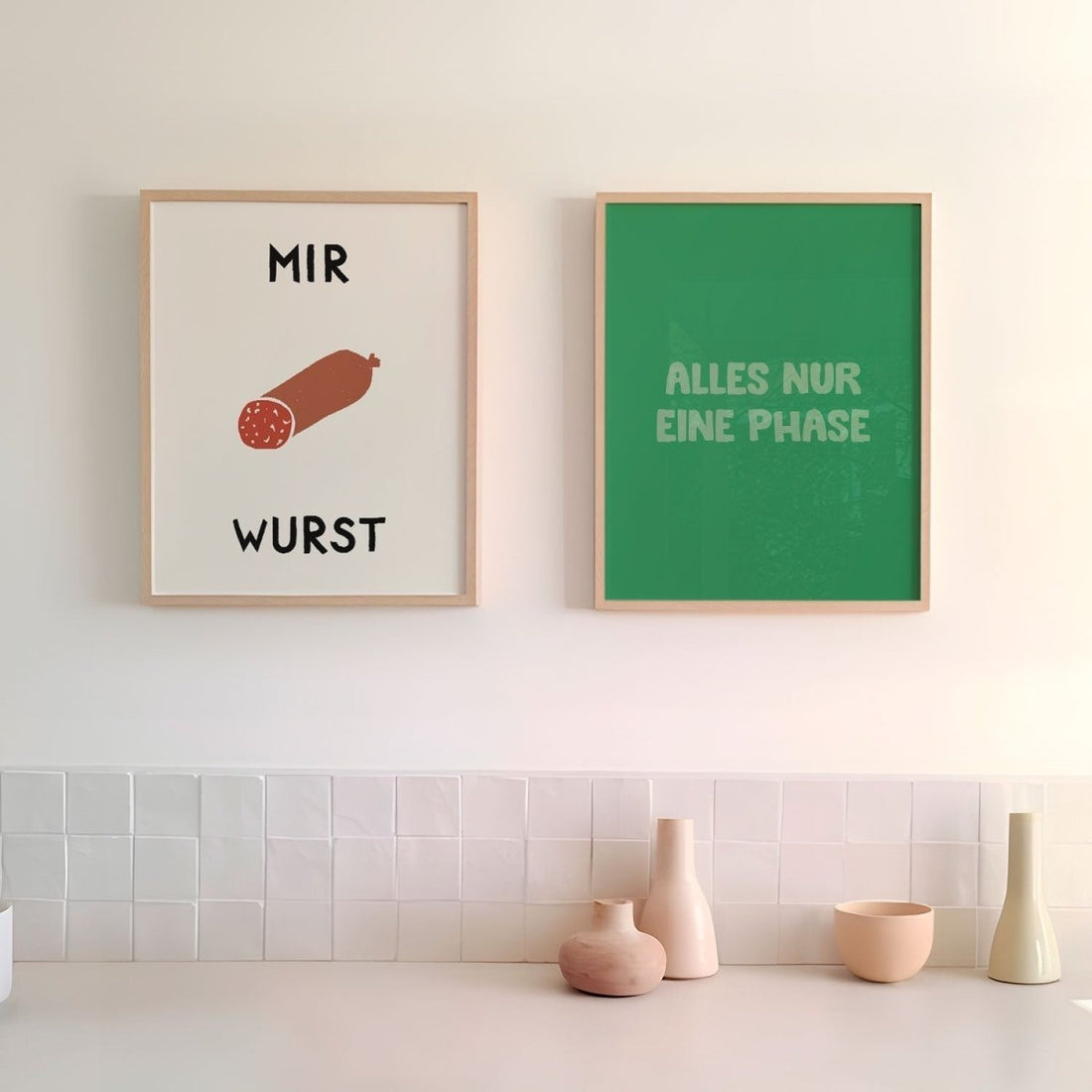 Mir Wurst Poster • lustiges Poster mit Wurst Illustration und Spruch • Poster mit lustigem Spruch - vonSUSI