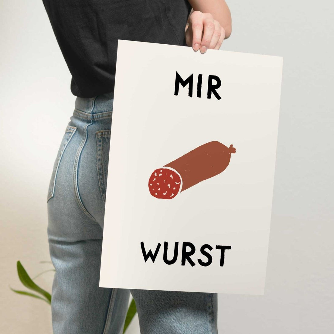 Mir Wurst Poster • lustiges Poster mit Wurst Illustration und Spruch • Poster mit lustigem Spruch - vonSUSI