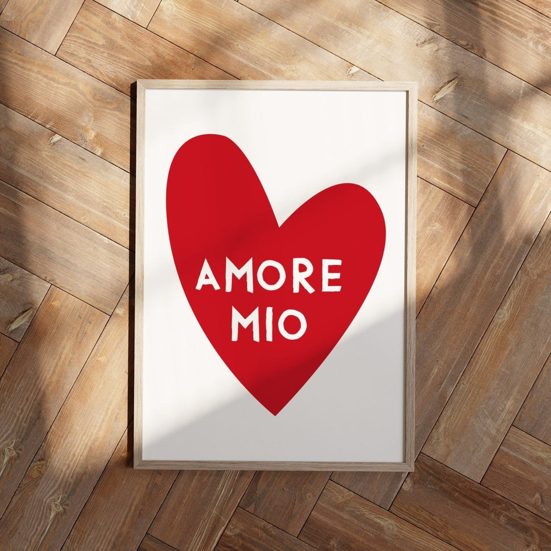 Modernes Amore Mio Poster mit italienischem Spruch - vonSUSI