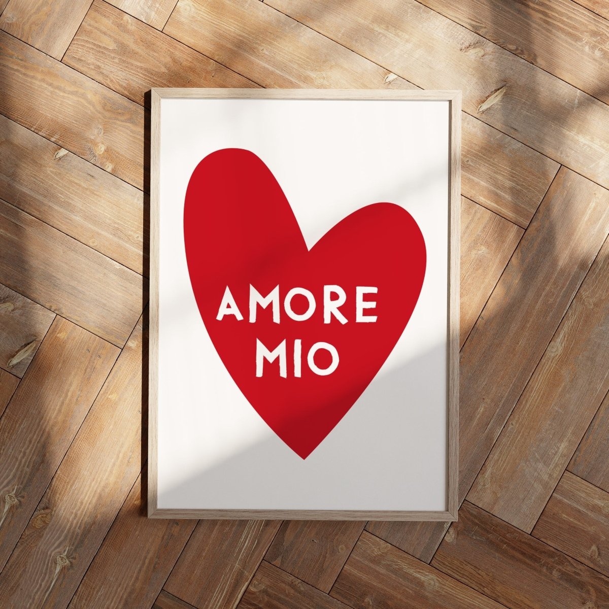 Modernes Amore Mio Poster mit italienischem Spruch - vonSUSI