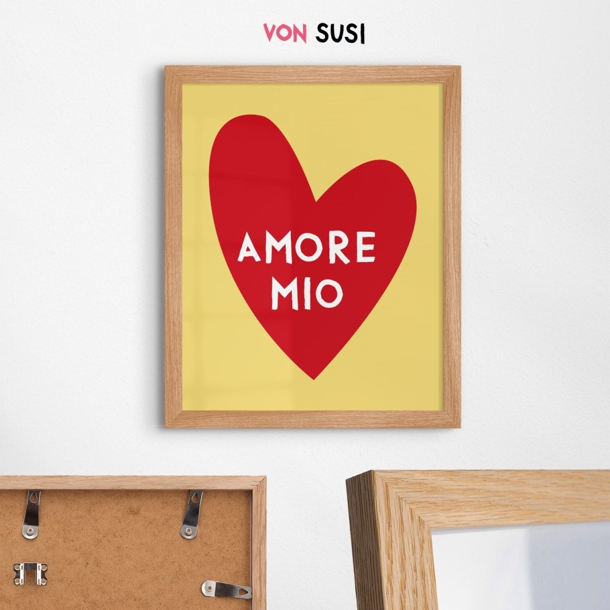 Modernes Amore Mio Poster mit italienischem Spruch - vonSUSI