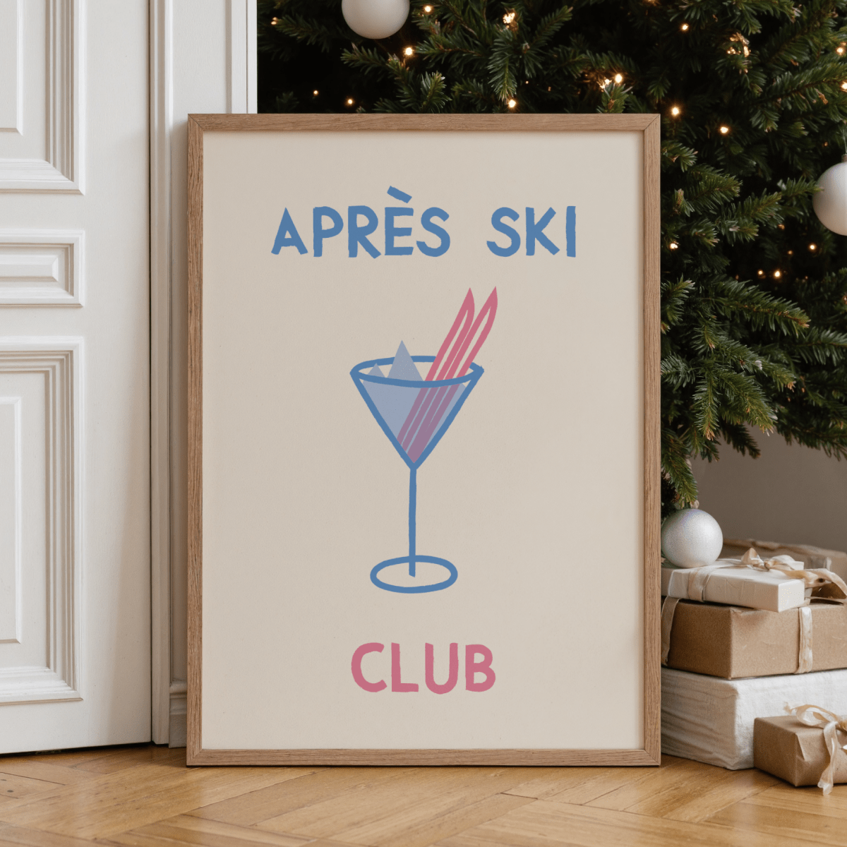 Modernes Après - Ski Poster für alle Skifahrer und Bergfans - vonSUSI
