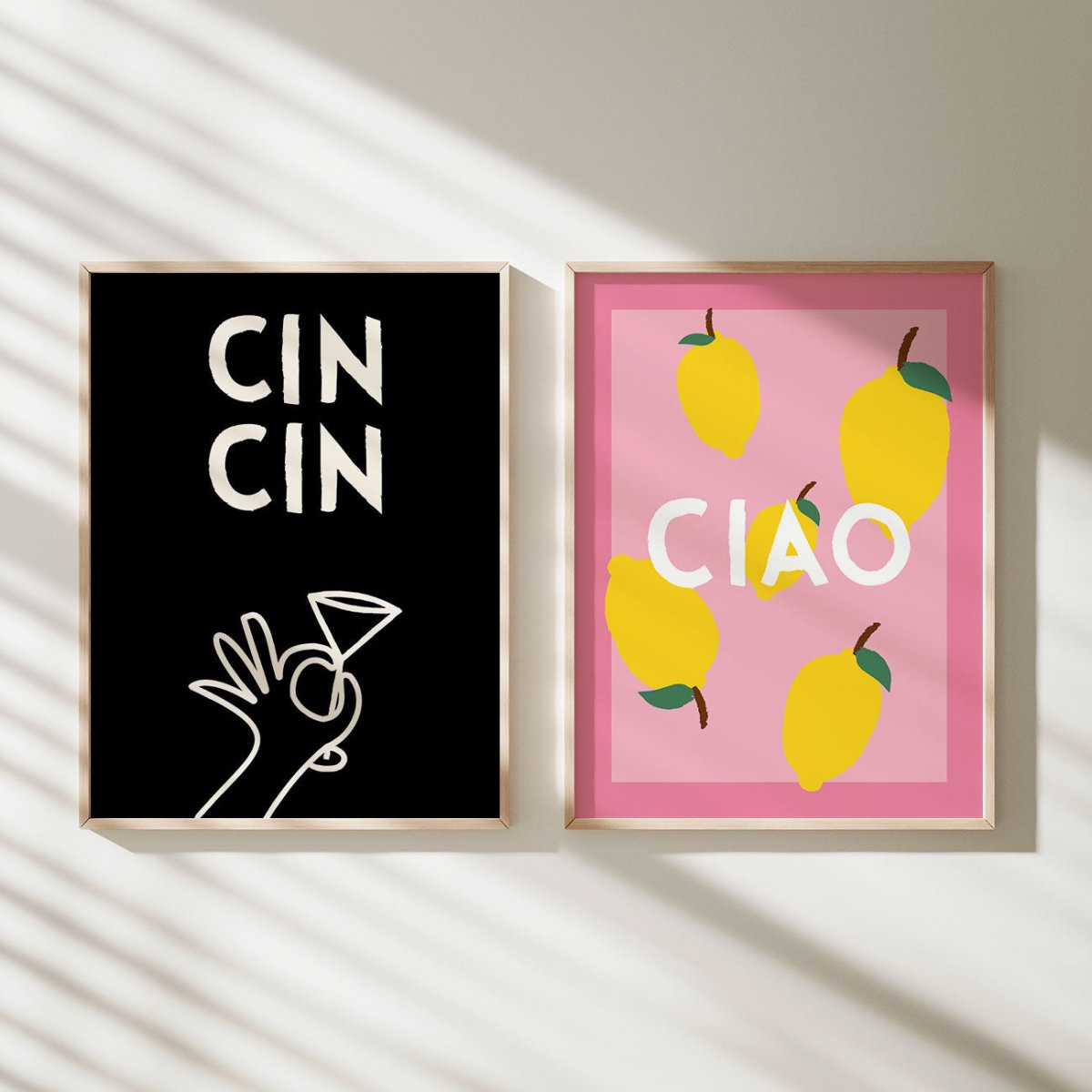 Modernes Cin Cin Poster für Küche oder Esszimmer - vonSUSI