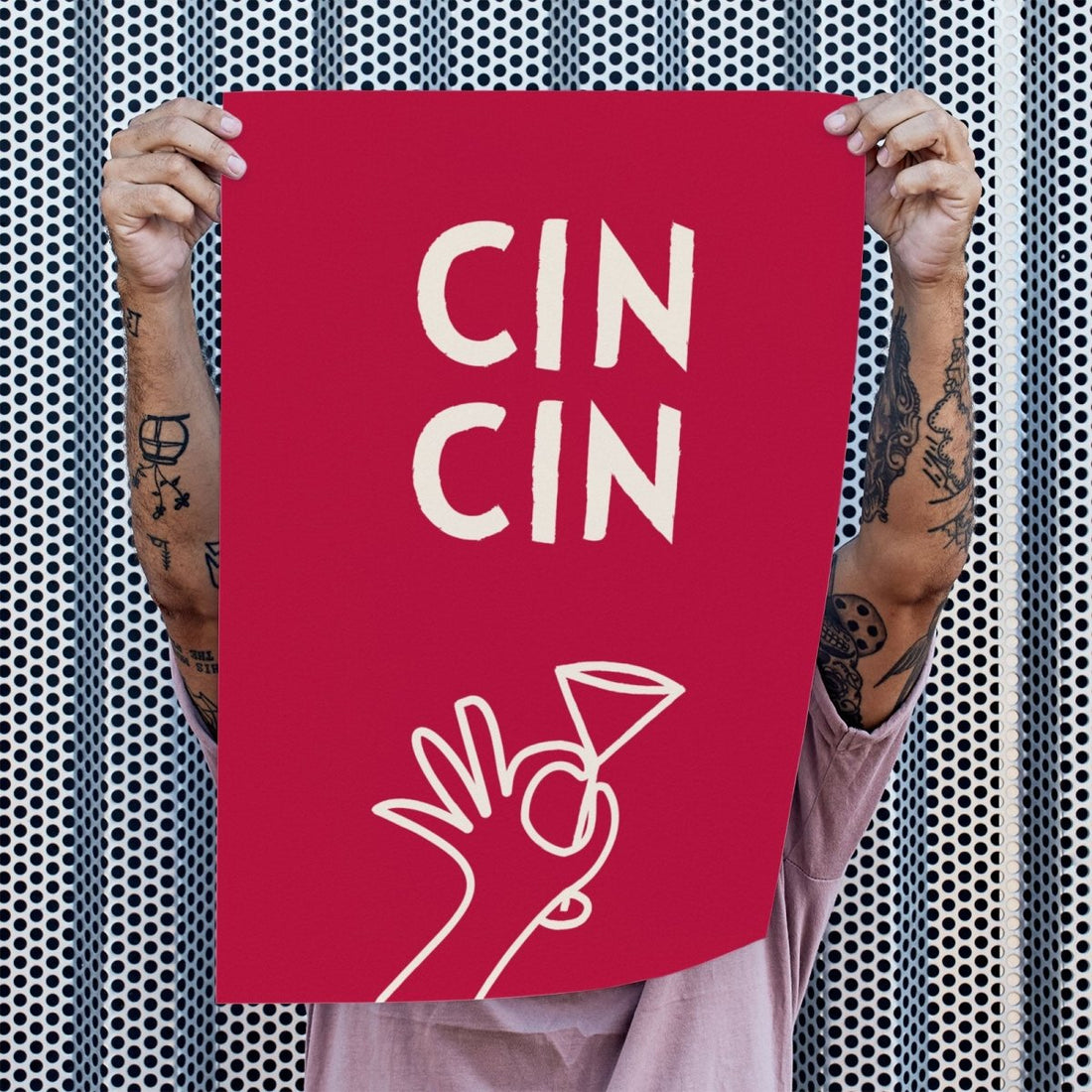 Modernes Cin Cin Poster für Küche oder Esszimmer - vonSUSI