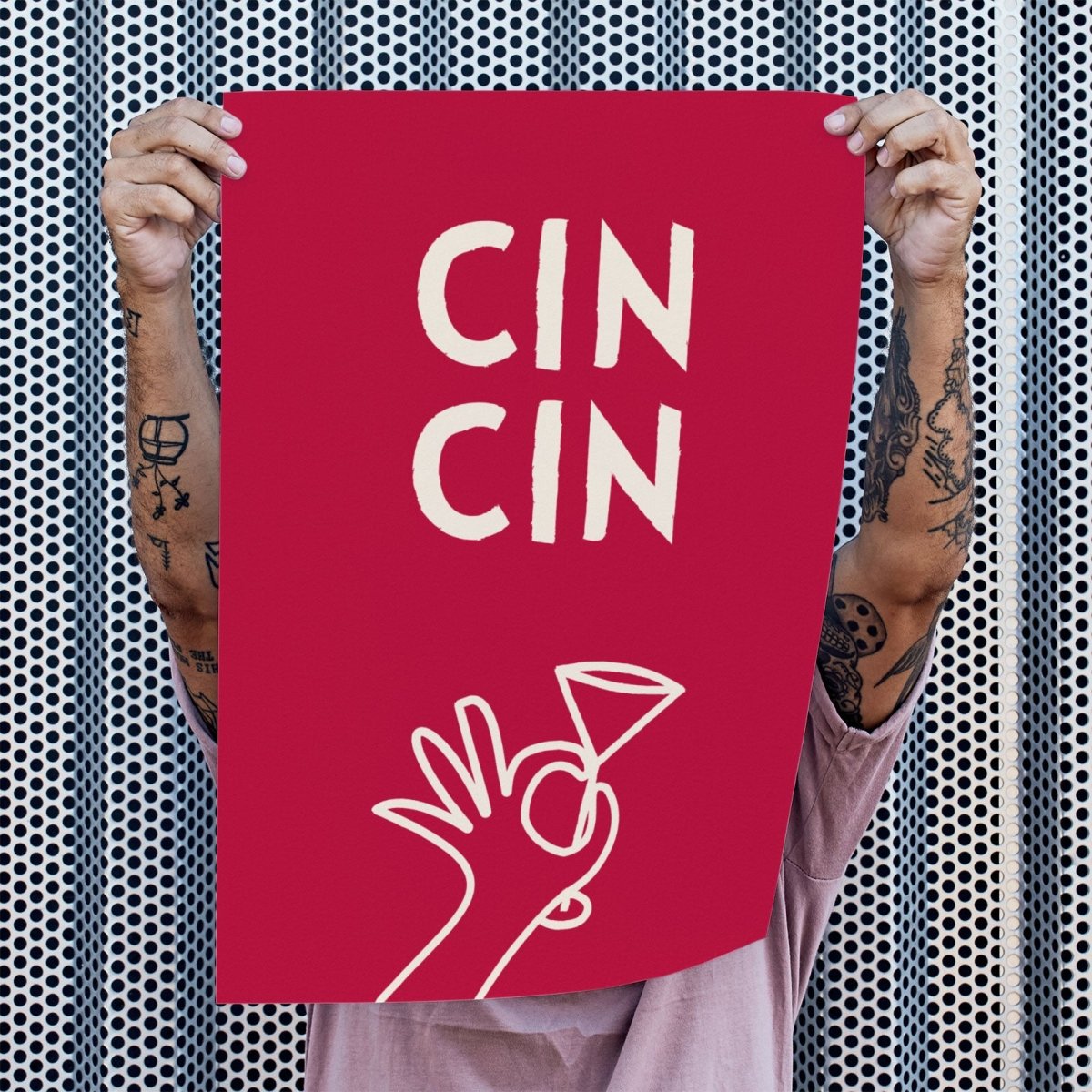 Modernes Cin Cin Poster für Küche oder Esszimmer - vonSUSI