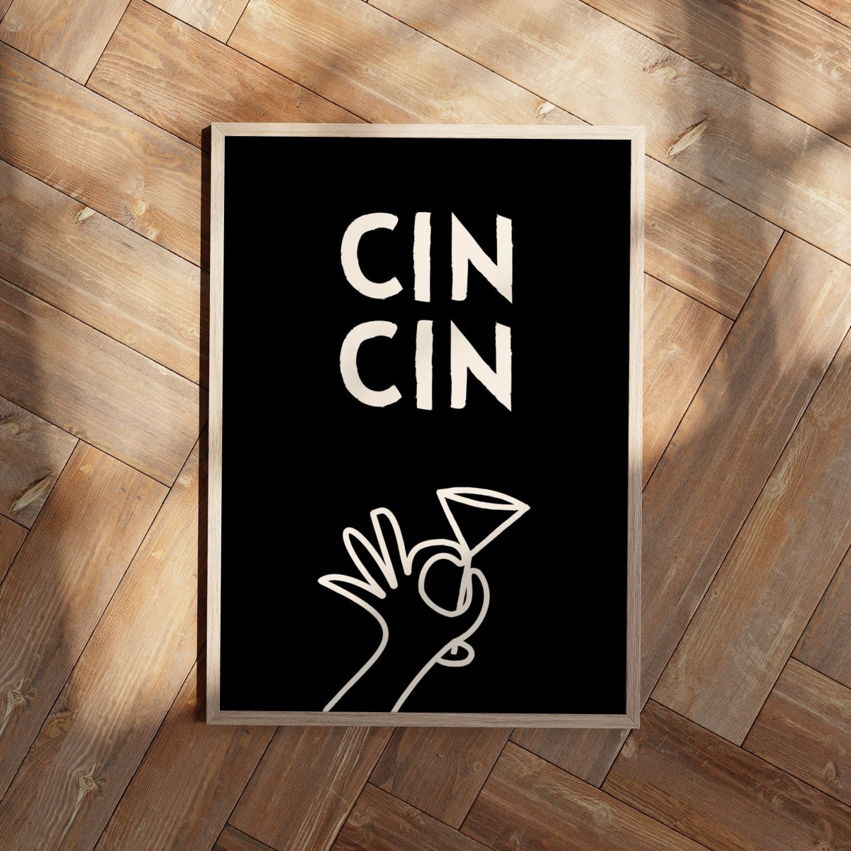 Modernes Cin Cin Poster für Küche oder Esszimmer - vonSUSI