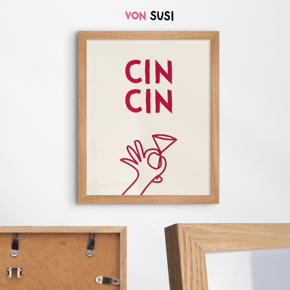 Modernes Cin Cin Poster für Küche oder Esszimmer - vonSUSI