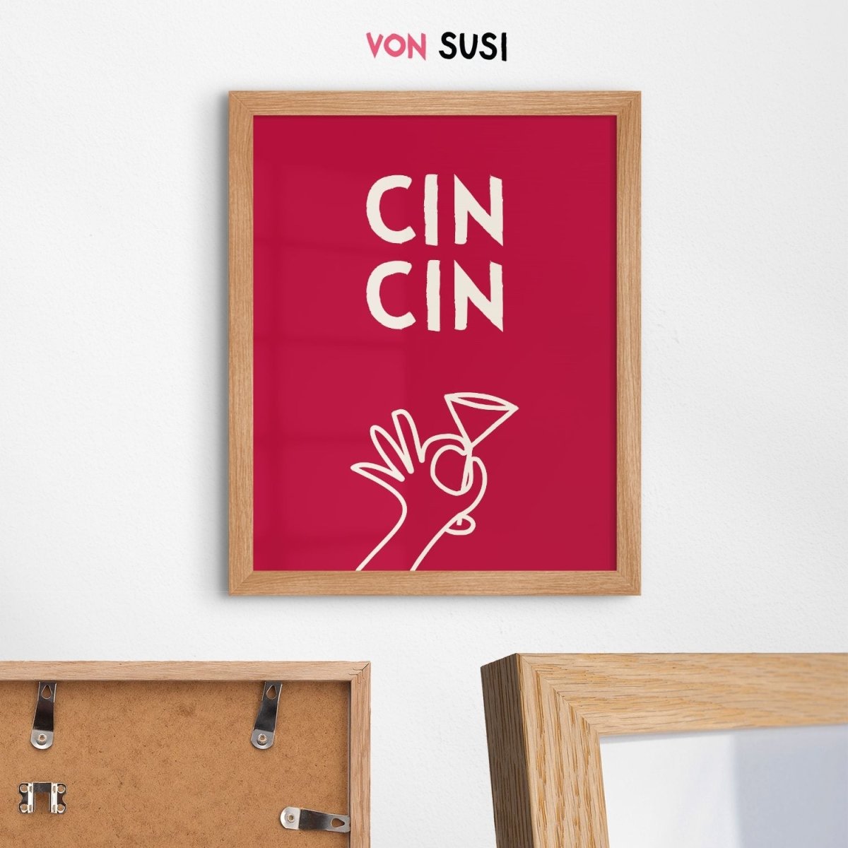 Modernes Cin Cin Poster für Küche oder Esszimmer - vonSUSI