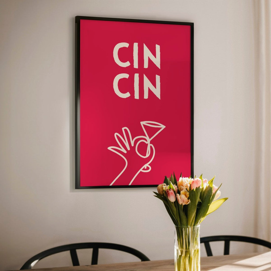 Modernes Cin Cin Poster für Küche oder Esszimmer - vonSUSI