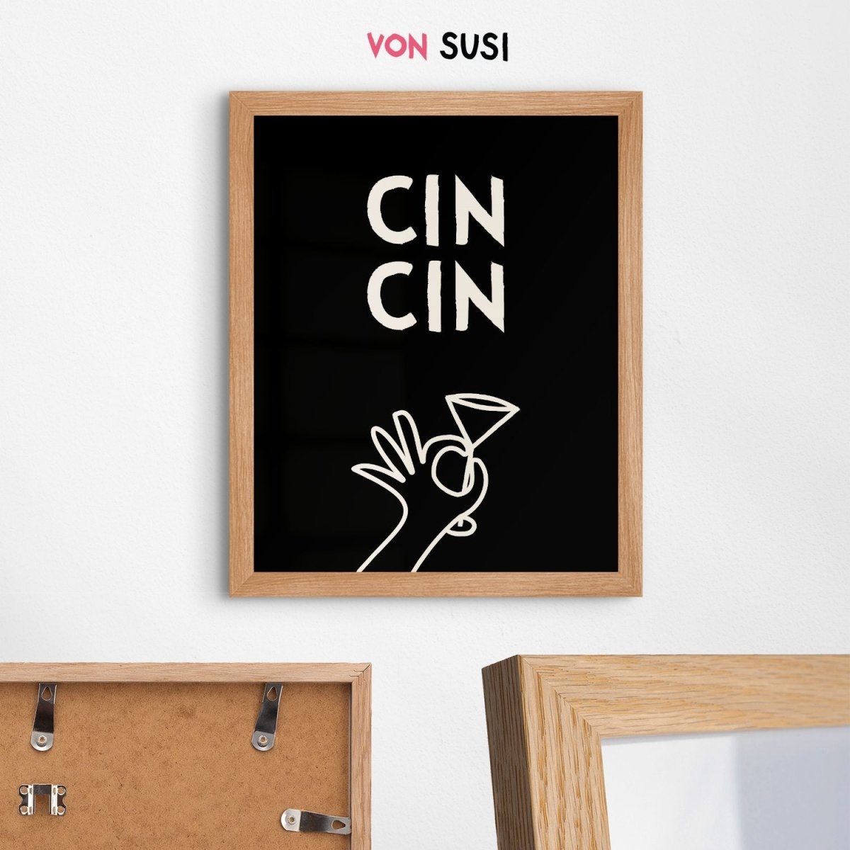 Modernes Cin Cin Poster für Küche oder Esszimmer - vonSUSI