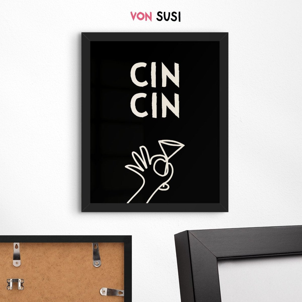 Modernes Cin Cin Poster für Küche oder Esszimmer - vonSUSI