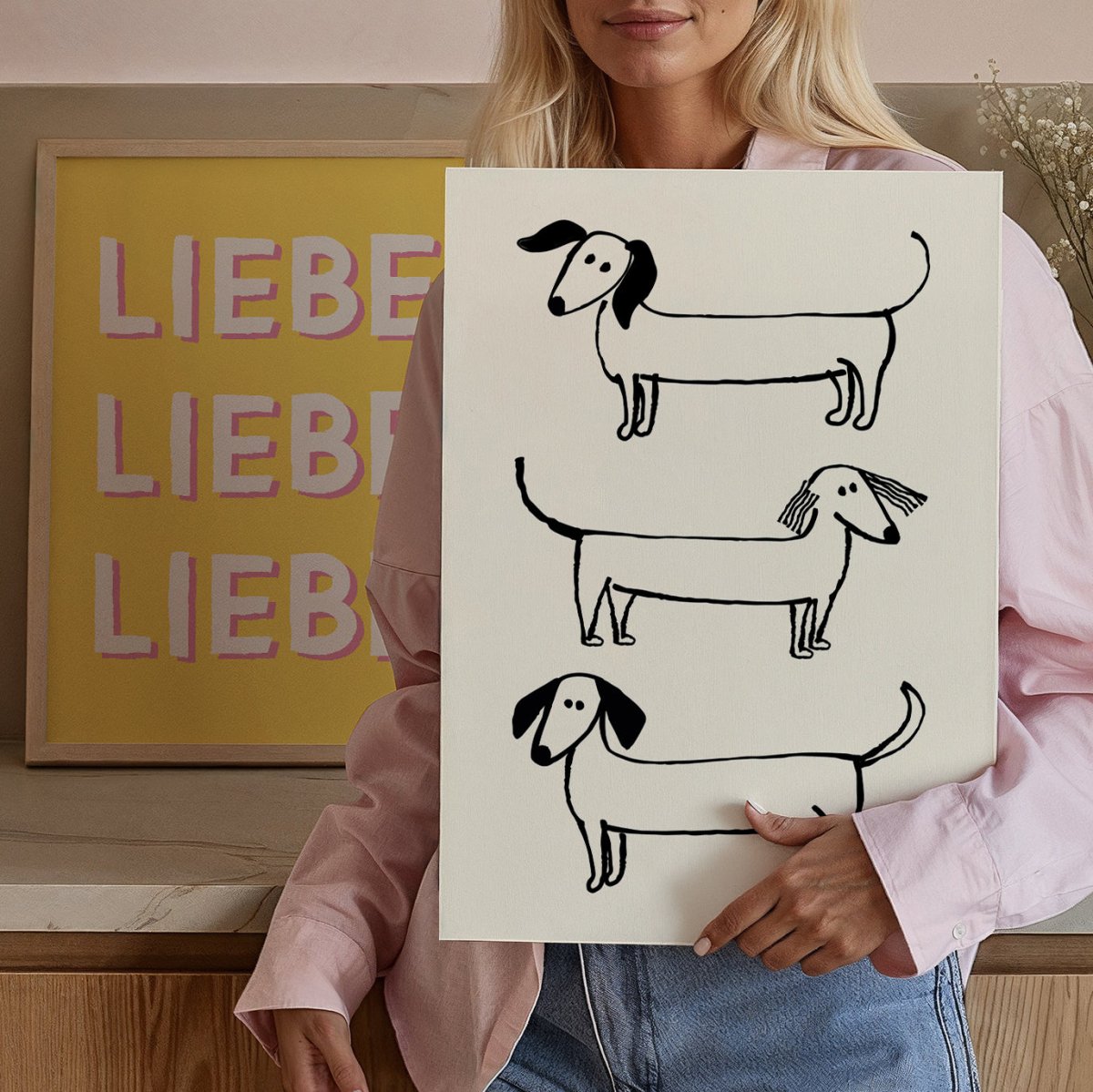 Modernes Dackelposter mit süßer Grafik - vonSUSI