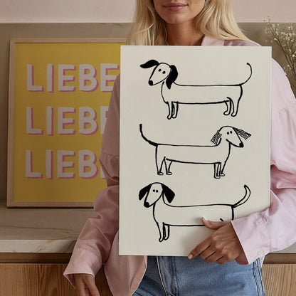 Modernes Dackelposter mit süßer Grafik - vonSUSI