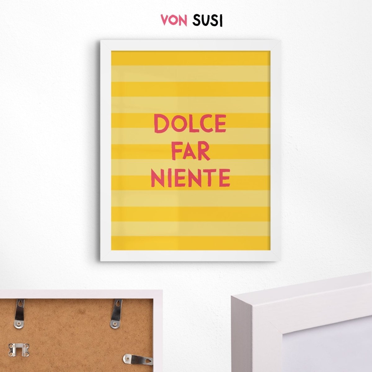 Modernes italienisches Poster mit Dolce Far Niente Spruch - vonSUSI