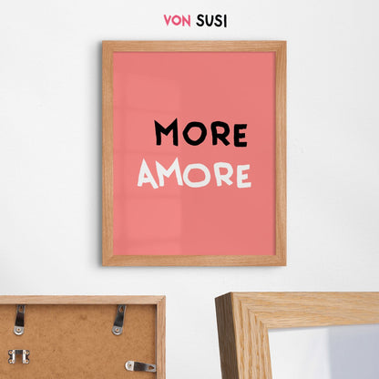 More Amore Poster • Typografieposter für Verliebte - vonSUSI