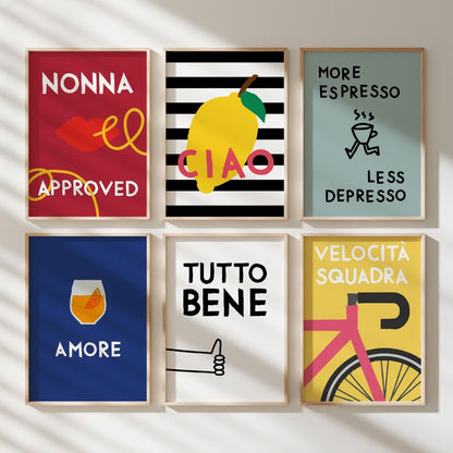 More Espresso less Depresso Poster für Kaffeeliebhaber - vonSUSI