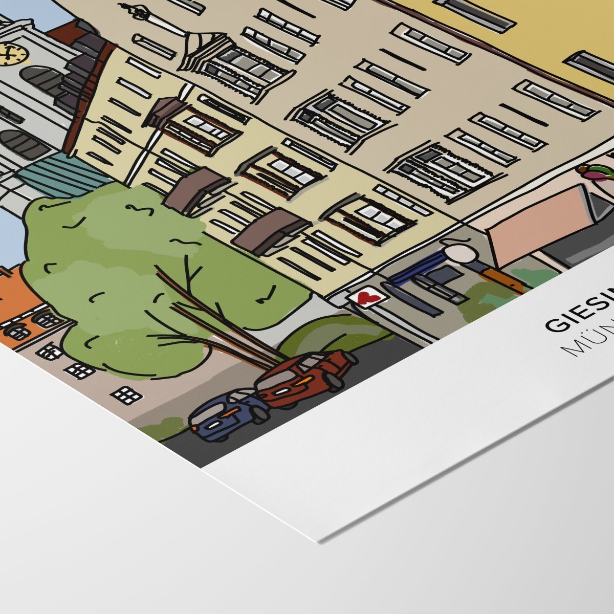 München Poster • Giesing Poster mit Illustration • Untergiesing Zeichnung - vonSUSI
